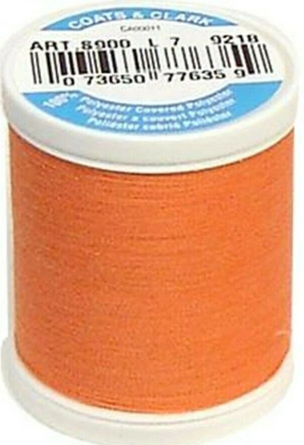 Coats & Clark ~ Dual Duty All Purpose Thread, 125 yd ~ (S900-9218 Bright Coral) - Image 1 of 1