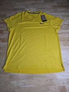 Nike Court Dri-Fit Slam Tennis Polo Shirt FD5261-709 Yellow Sz X-Large - Picture 1 of 5