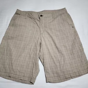 Lululemon Herrenshorts Größe 36 khaki beige kariert kariertes Logo 10" Schrittlänge - Bild 1 von 10