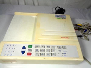 Schiller AT-2 EKG System w/ Leads Powers On feeds paper limited testing READ! - Picture 1 of 19
