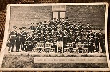 1933 RPPC Band 2nd Battalion Queen’s Royal Regiment Group Photo Postcard - Havre