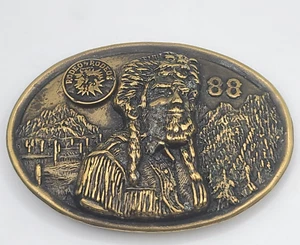 Vtg Rodeo of Rodeos Belt Buckle B-K Silversmiths Bill Williams Mountain Men - Picture 1 of 10