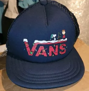 VANS x Peanuts Christmas Lights Charlie Brown Snoopy Snap Back Hat Cap RARE HTF - Picture 1 of 8