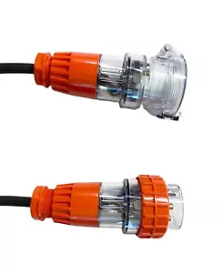 50 Amp 4 Pin 3 Phase, to 40 Amp 4 Pin 3 Phase, 2m Adapter Extension Lead - Bild 1 von 4