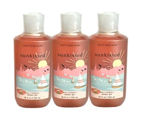3 BATH & BODY WORKS SUNKISSED SHOWER GEL BODY WASH 10 FL OZ NEW - Picture 1 of 2