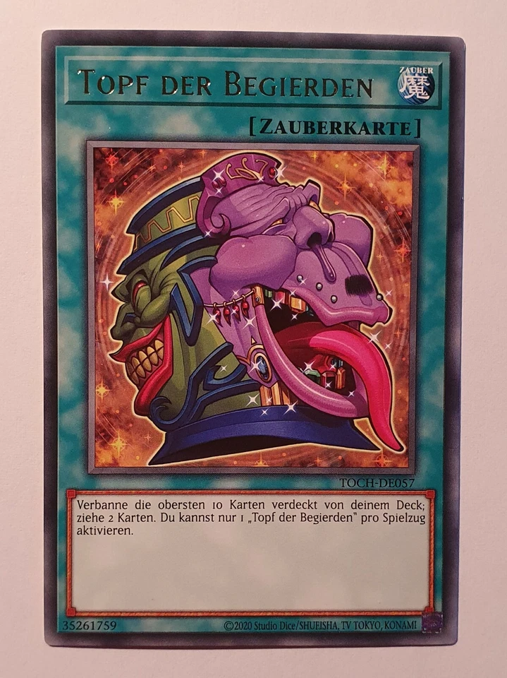 Yugioh Pot Of Desires TOCH-DE057 Rare Mint - Bild 1 von 1
