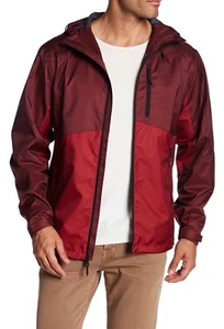 Chaqueta de Lluvia con Capucha Hawke & Co, Costura Sellada | Roja Tonal (Elige Talla) - Imagen 1 de 6
