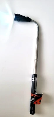 Telescopic pocket flashlight With Flex Head for Pickup Tool.w 4 Batteries LR44. - Image 1 of 4