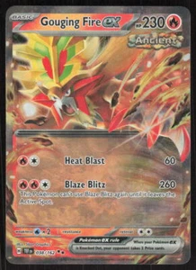 Pokemon TCG SV05: Temporal Forces #038/162 Gouging Fire ex NM - Picture 1 of 2