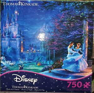NIB Thomas Kinkade Disney Cinderella Dancing in the Starlight 750 Piece Puzzle