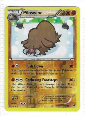 Pokemon --- PILOSWINE --- XY Breakthrough! REVERSE HOLO! NM/Mint! 81/162 - Image 1 of 3