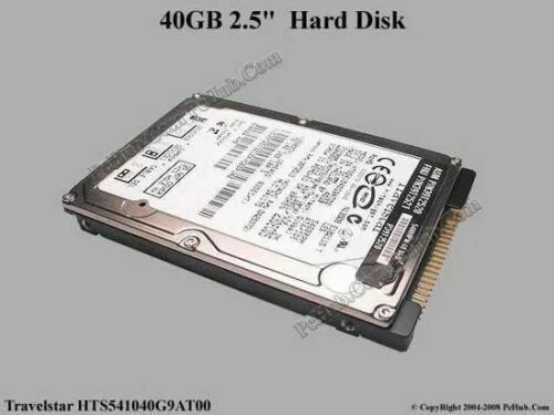 Hitachi HTS541640J9AT00 0A50511 40GB IDE 5400 RPM 2.5" Drive 42t1017 fru 39t2521 - Image 1 of 1