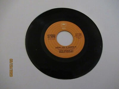 David Houston & Barbara Mandrell: Lovin' You Is Worth It / 45 Rpm 1974 VG+ Foto 1 de 2