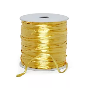 Yellow Raffia | Yellow Pearlized Raffia Ribbon - 1/4in. x 100 Yds (pm4434950) - Picture 1 of 1