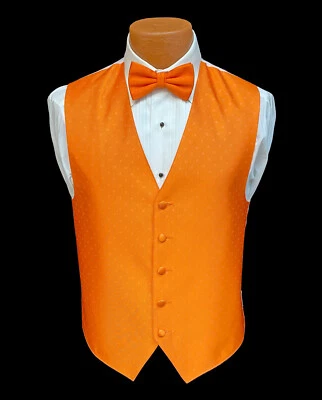 Men's Ralph Lauren Tennessee Orange Tuxedo Vest with Optional Bow Tie - Image 1 of 2