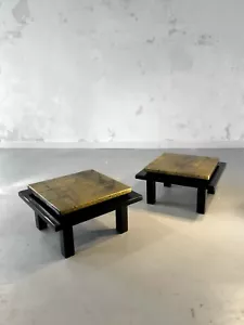 1970-1980 ROCHE&BOBOIS 2 CHEVETS TABLE BASSE MODERNISTE MEMPHIS SHABBY-CHIC - Foto 1 di 12