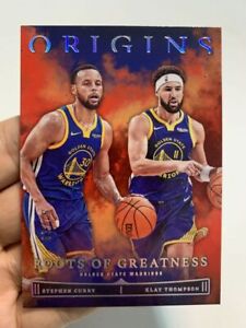 2022-23 Panini Origins Stephen Curry/Klay Thompson #1 Roots Of Greatness Red /75