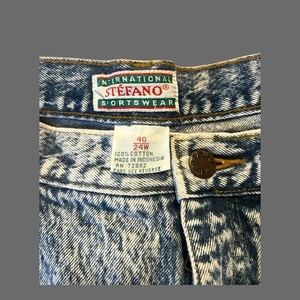 Vintage Stefano Acid Washed Mom Jeans Größe Damen 24 High Waist 80er Denim - Bild 1 von 9