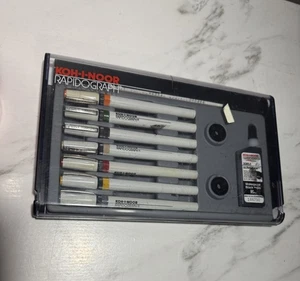 KOH-I-NOOR Rapidograph 3165 Art & Drafting Technical Graphic Pen Set W/ Nib Keys - Picture 1 of 7
