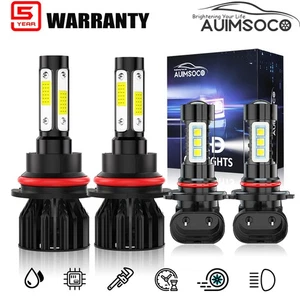 For Jeep Liberty 2002-2007 LED Headlight Bulbs 4x High Low Beam Fog Light 4Pcs - Picture 1 of 12