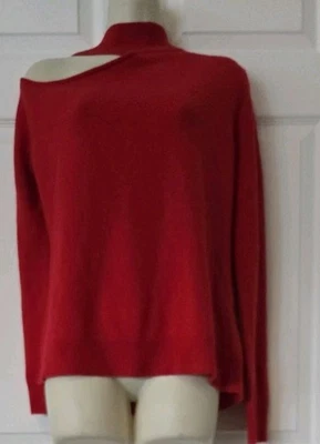  Suéter Antonio Melani Tina Corte Rojo Cuello Alto 100% Cachemira Talla XL NUEVO CON ETIQUETAS Foto 1 de 4