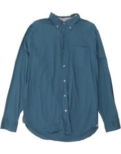 LEE Mens Stretch Regular Fit Shirt Large Blue Cotton LU20 - Picture 1 of 3