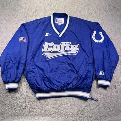Chaqueta Pullover Vintage Starter Pro Line NFL Indianapolis Colts XL Azul Foto 1 de 4