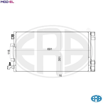 CONDENSER AIR CONDITIONING 667155 FOR RENAULT SCENIC/GRAND/III MEGANE/CC 1.4L - Image 1 of 4
