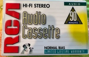 RCA 90 Minutes Blank Audio Cassette Tape Hi Fi RC90 New Sealed Normal Bias - Picture 1 of 2