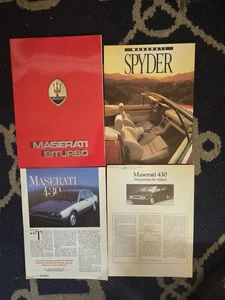 Vintage Maserati Biturbo 10-page Original Brochure Plus 3 Extra - Picture 1 of 2