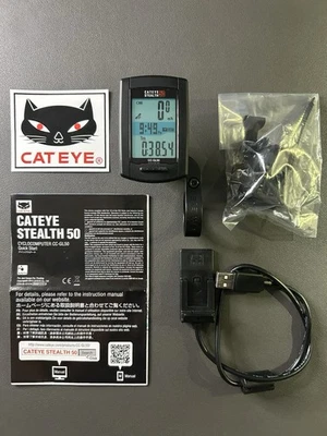 CatEye Stealth 50 GPS Bike Computer CC-GL50 w/ Out Front Mount OF-100 - Image 1 of 4
