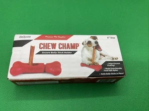 GoSports Chew Champ - Secure Bully Stick Holder for Dogs - 6" Size - Red - Picture 1 of 4