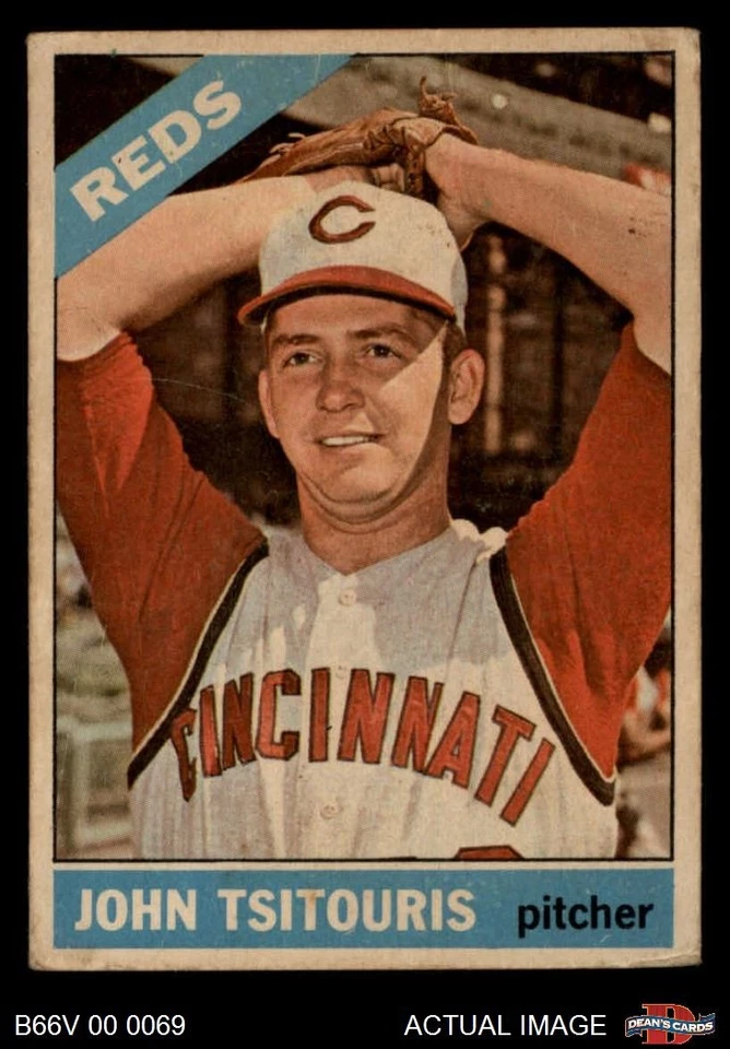 1966 Topps Venezuelan #12 John Tsitouris Reds 1.5 - FAIR - Image 1 of 1