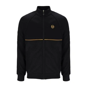 Sergio Tacchini Neu Catania Herren Retro 80er Klassiker Kontraststreifen ZipTrack Top - Bild 1 von 3