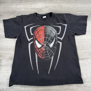 Spider-Man 3 Shirt Youth Small Black Marvel Superhero Graphic Tee Movie Cotton - Picture 1 of 6