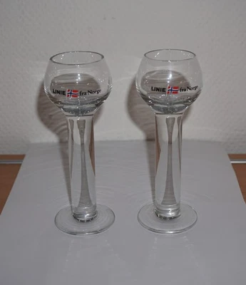2 Linie Aquavit Gläser Fra Norge Norwegen Flagge rastal - Bild 1 von 3
