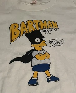Vintage 1989 Bartman Shirt Simpsons Bart Simpson Cartoon Size XXL Single Stitch - Bild 1 von 7