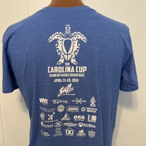 Carolina Cup SUP Race 2014 Stand Up Paddleboard Paddle Blue L Large T-Shirt - Picture 1 of 6