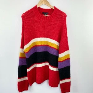 Suéter Sanctuary Mujer XL Arco Iris Rayas Tejido Grueso Pullover Lana Alpaca Nuevo con Etiquetas - Imagen 1 de 9