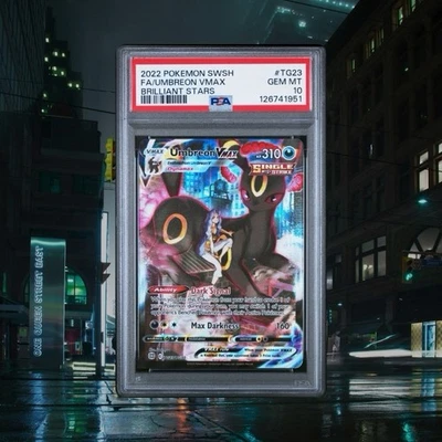 Umbreon VMAX PSA 10 Pokemon Brilliant Stars TG23 English Trainer Gallery 2022 - Image 1 of 3