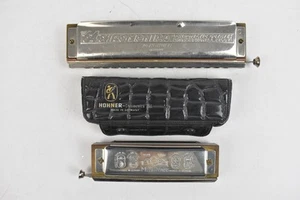 Hohner The 64 Chromonica & Hohner Chromonica 260 Harmonica With Case - Picture 1 of 7