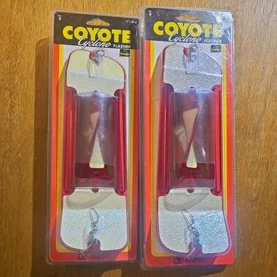 Lote De 2 Intermitentes Ciclón Coyote Jalea Luna Brillo Grieta Roja Luhr-Jensen Talla 3 Foto 1 de 3