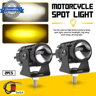 2 PIEZAS Luz LED de conducción para motocicleta Foco antiniebla Lámpara auxiliar Foto 1 de 4