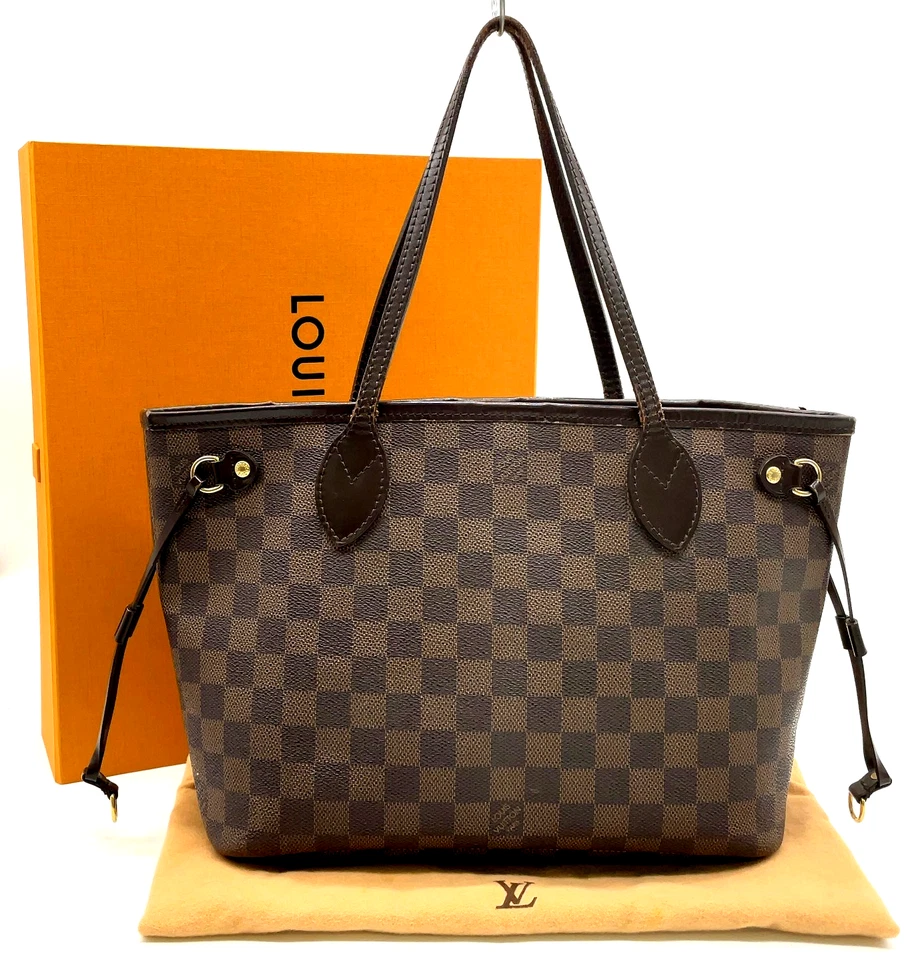 Auth Louis Vuitton Damier Ebene Neverfull PM N51109 Tote Bag W/Box/D NS101144 - Image 1 of 4
