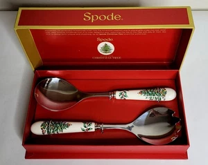 Spode / ÁRBOL DE NAVIDAD / SERVIDORES DE ENSALADAS / Nuevo En Caja Gran Regalo - Imagen 1 de 10