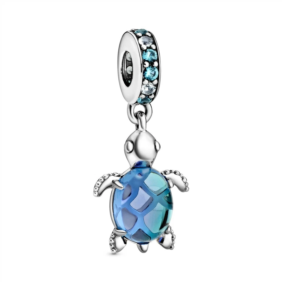 Original Pandora Charm Anhänger 798939C01 Schildkröte Blau - Bild 1 von 1