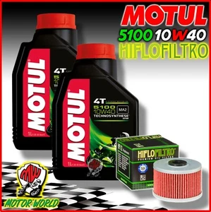 Kit Inspección 2L Aceite MOTUL 5100 10W40 + Filtro de Kawasaki KLX 110 2014 2015 - Imagen 1 de 1