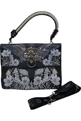 Bolsa satchel Sharif Legacy Museum couro Dreamscape preta - Imagem 1 de 3