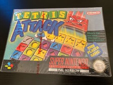 Snes game tetris attack new in blister flexible official super nintendo
