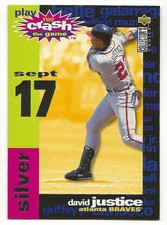 1995 Upper Deck Collector's Choice David Justice - Braves - Crash the Game #CG10